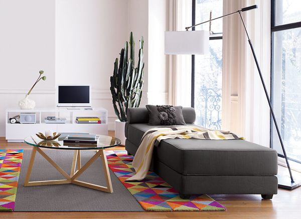 A contemporary gray daybed