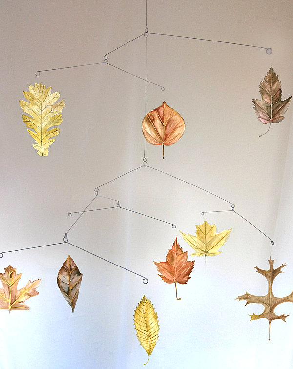 A fall leaf baby crib mobile