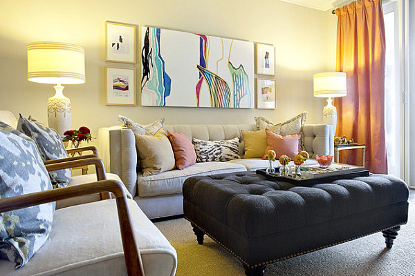 A living room featuring a range of colors