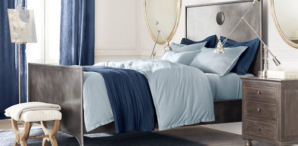 Restoration hardware store keyhole bed