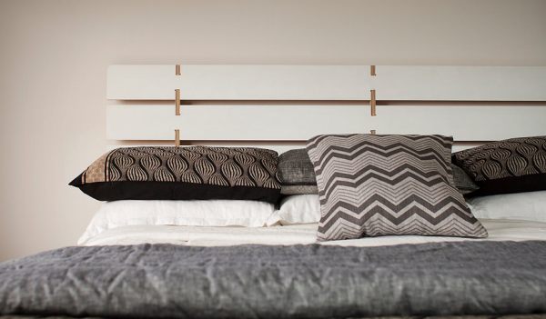 A modern plywood headboard