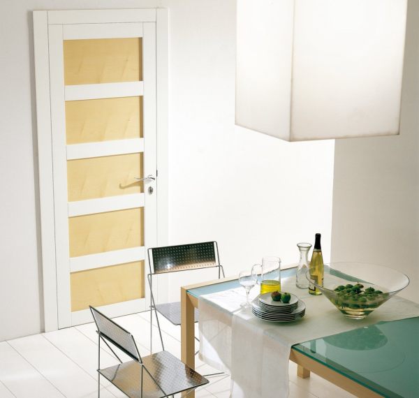 A modern white lacquer door