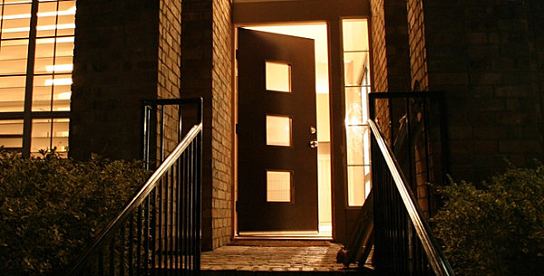 A-wooden-door-with-square-windows