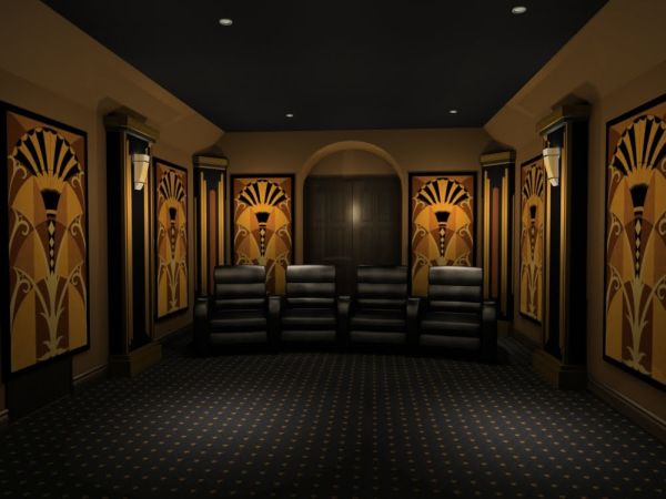 Art Deco Styled Home Theater