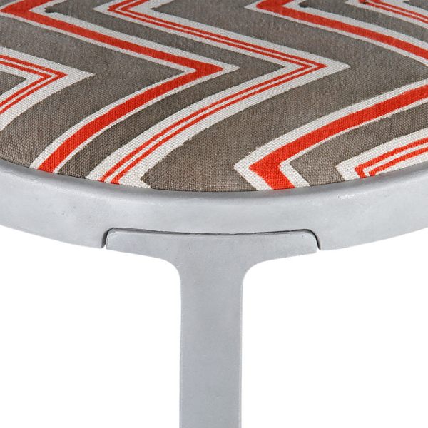 Block printed barstools in a geometric design