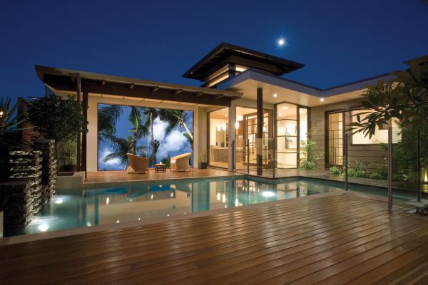 Breathtaking Open-Air Home Theater next to the pool
