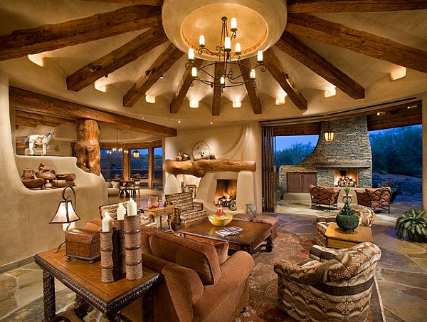 Cottage style round living room