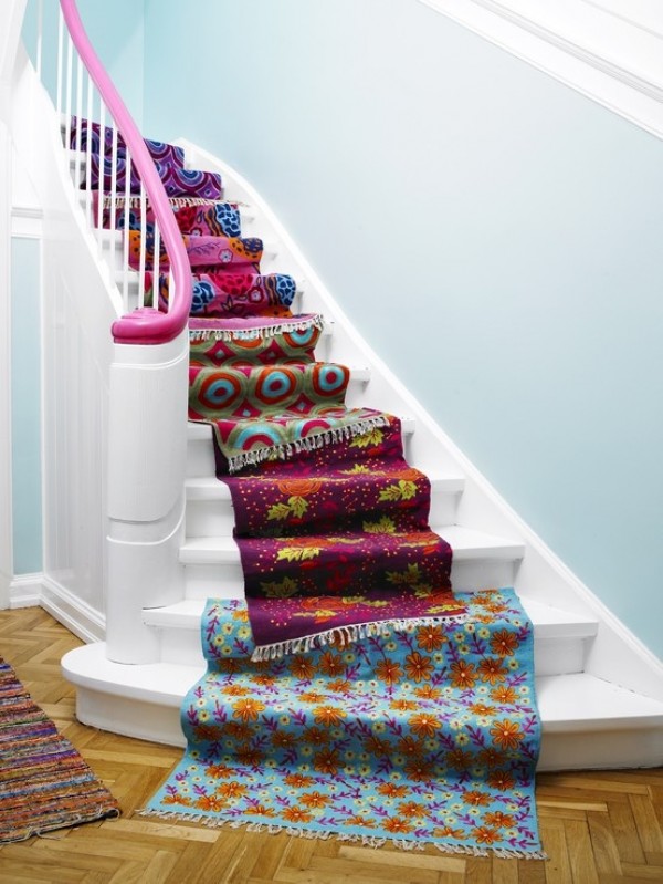 DIY fabric stairs