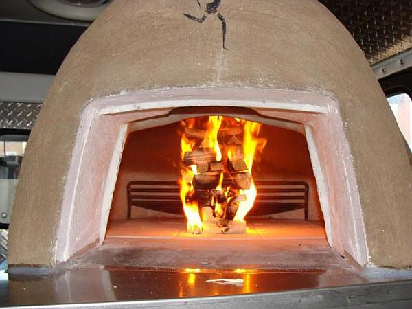 Mobile pizza van - wood oven