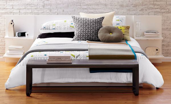 Modern bedding and pillows