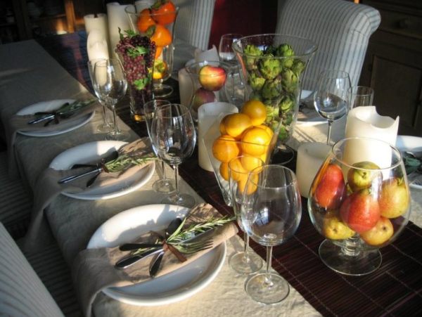Nature's harvest on display in an autum table setting