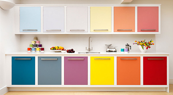 Rainbow kitchen cabinets