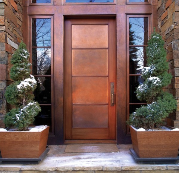 copper front door home