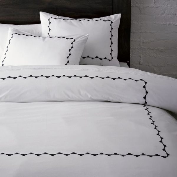 Embroidered hotel-style bedding