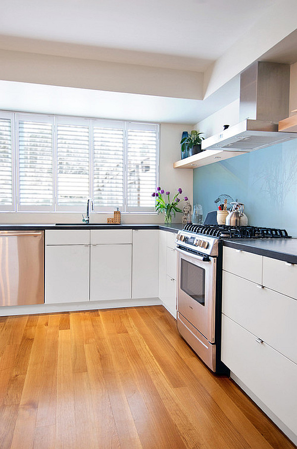 kitchen with interrior shutters