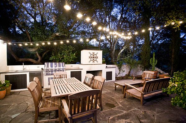 outdoor party setup at home