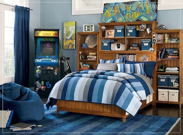 teenage boys room pop culture