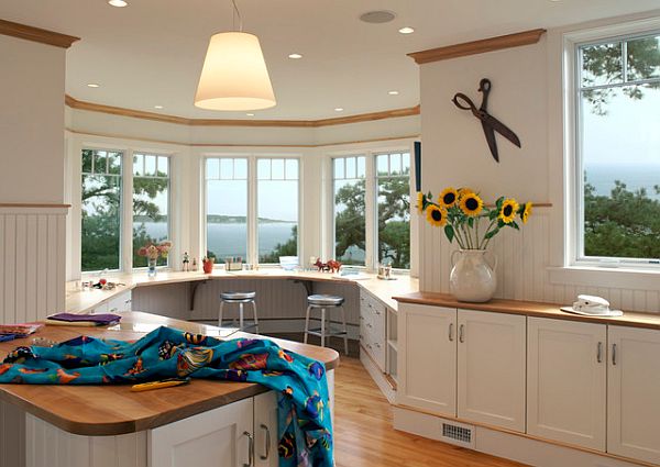 white round kitchen design