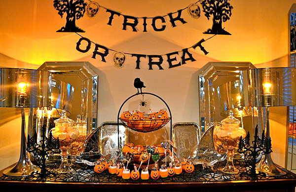 A Halloween decoration vignette