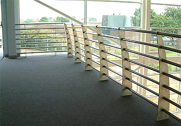 A balcony handrail