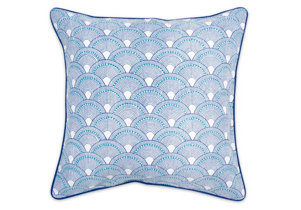 A blue scale pattern by Jonathan Adler