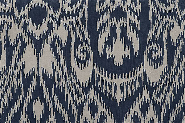 A-contemporary-navy-ikat-rug