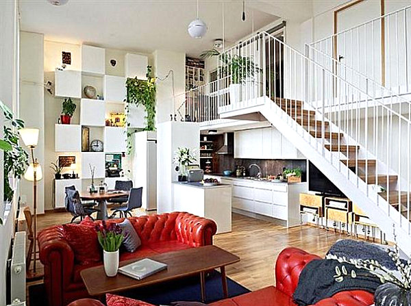 A luxury apartment filled with plants