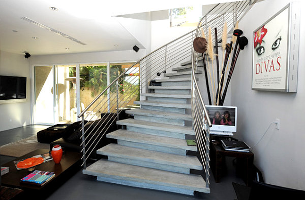 A modern handrail with art deco style