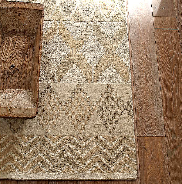 A modern tribal pattern rug