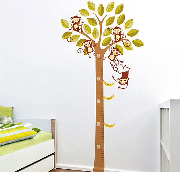 A-monkey-growth-chart-nursery-wall-decal