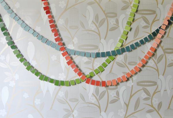 A paint chip garland