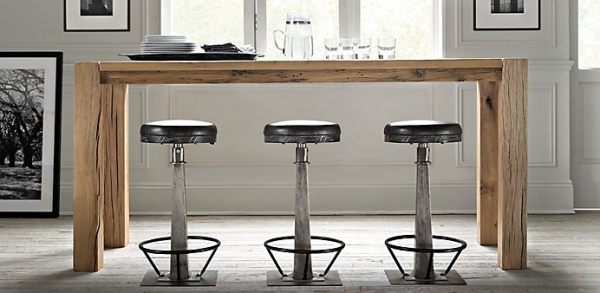 A set of soda fountain-style barstools