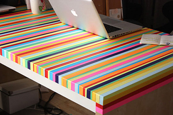 A-tape-wrapped-table-DIY-project