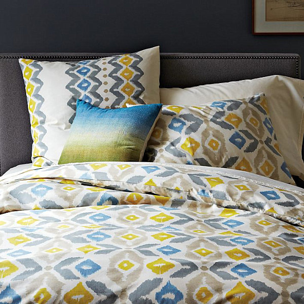 An ikat duvet cover