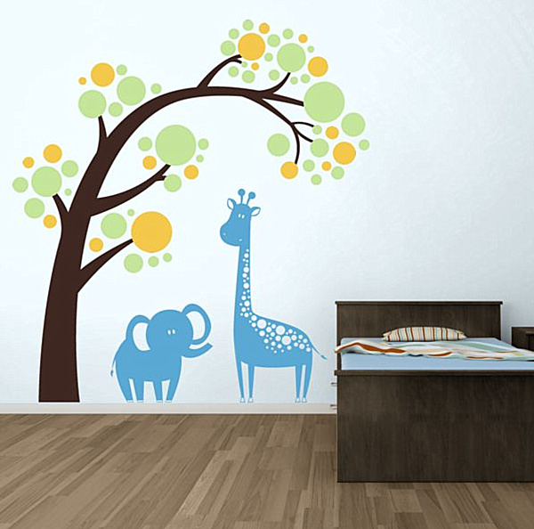 Animal-themed nursery wall decals