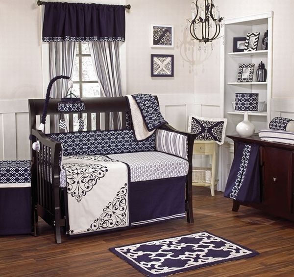 Baby boy bedding design idea with matching decor