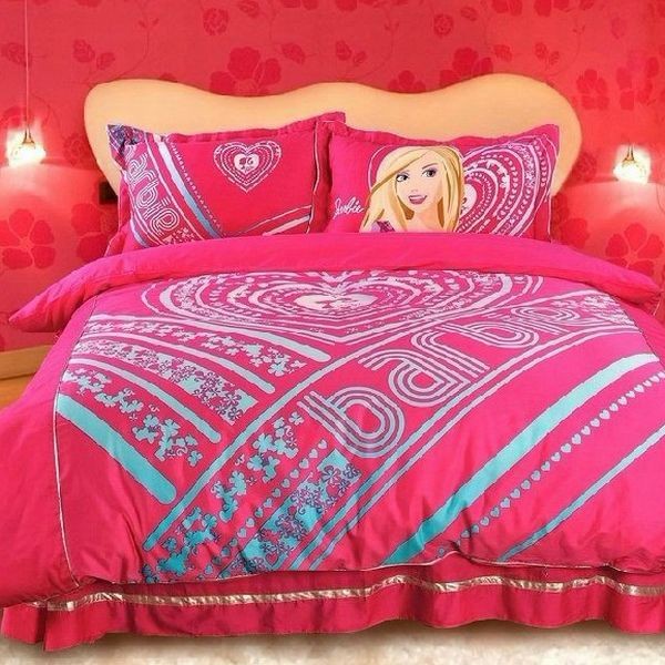 Bright Pink Barbie Bedding for Girls