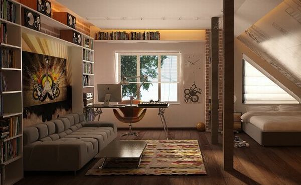 ContemporaryTeenage-work-space-in-the-attic