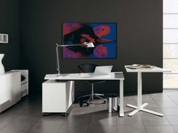Cool minimalist home office space idea
