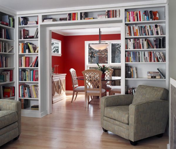 Custom built books storage unit for a Chicago home