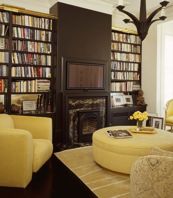 Dark-mahogany-home-library