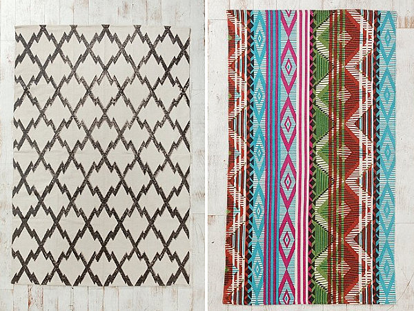 Diamond tribal pattern rugs