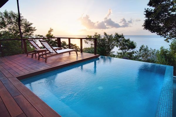Enjoy the ocean view as you take a dip in the infinity pool
