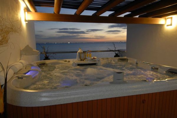 Enjoy the view as you soak at the Spa