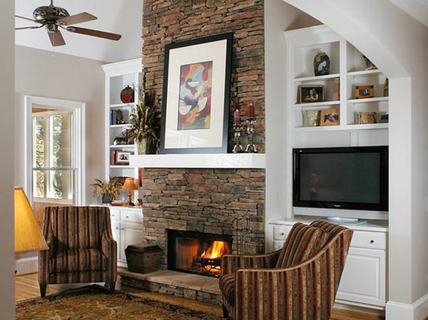 Ergonomic fireplace for contemporary home