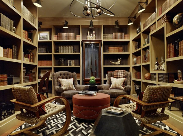 Exquisite-home-library-in-a-dark-shade