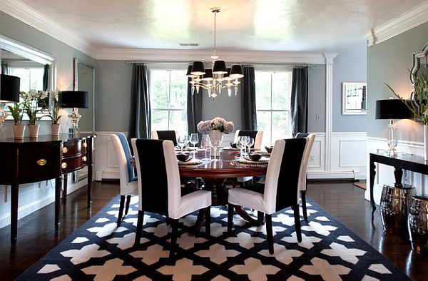 Glamourous Hollywood style dining room