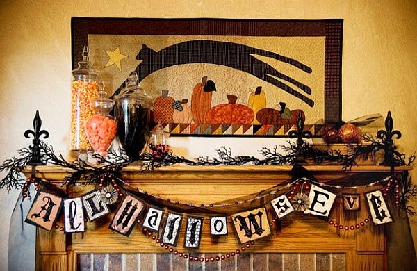 Halloween decorations and signs