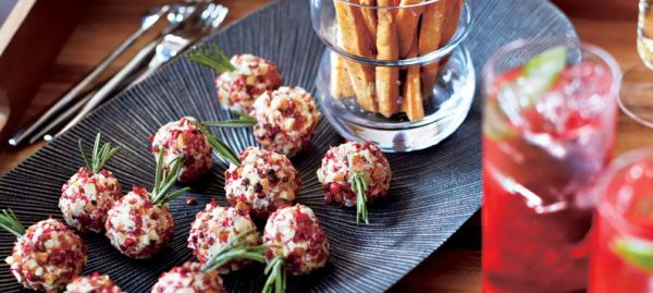 A festive appetizer plate