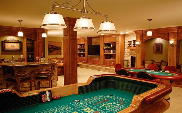 Man cave decor with own private casino